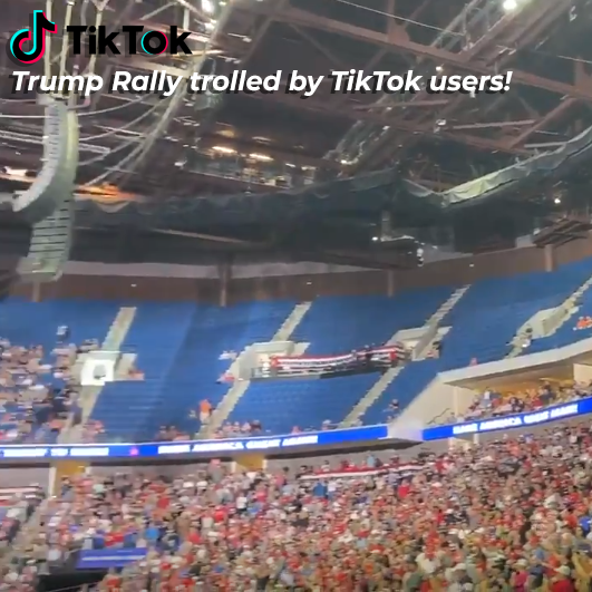 Trump's first campaign rally trolled by Tiktok users