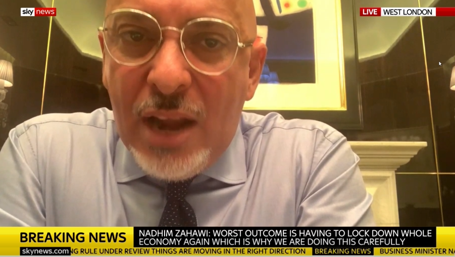 Nadhim Zahawi cannot tell Burley how many have been quarentined