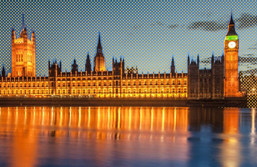 House of commons in the evening autumn 2020