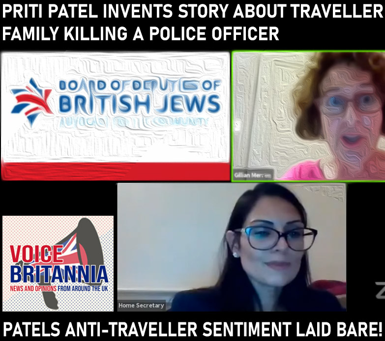 priti patel invents story about traveller family murdering a police officer