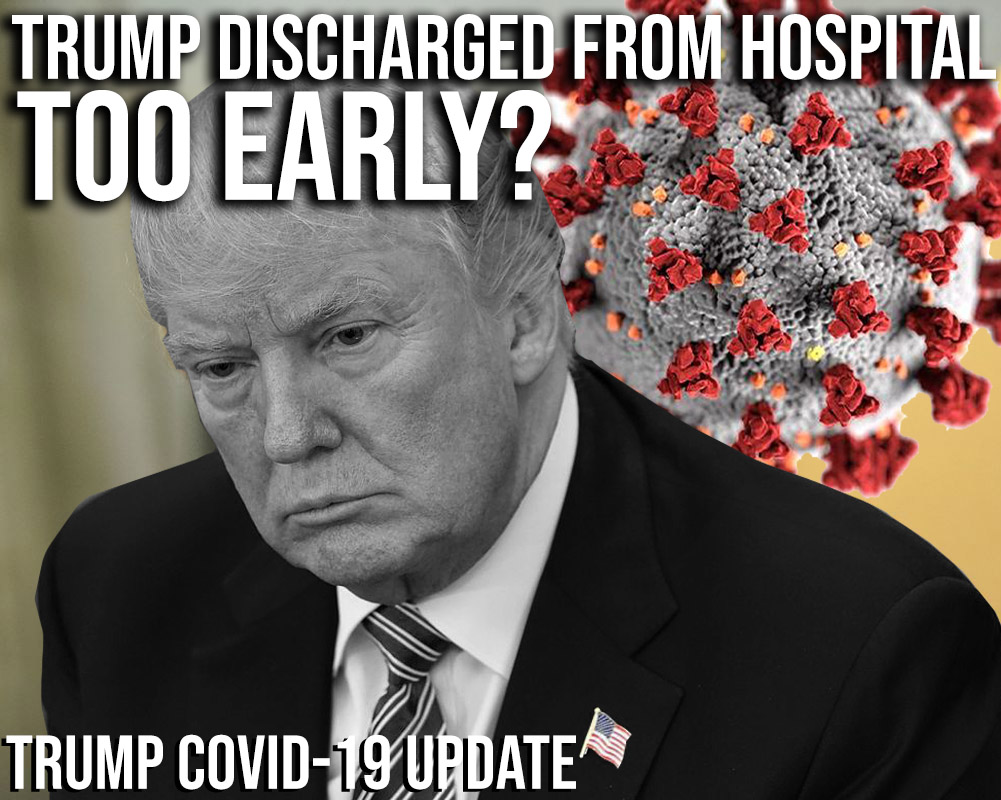 trump discharged from hospital walter reed still covid positive